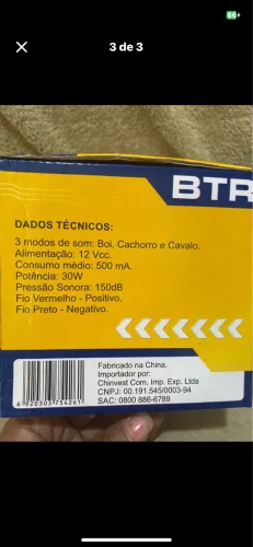 Megafone para carro 3 tons