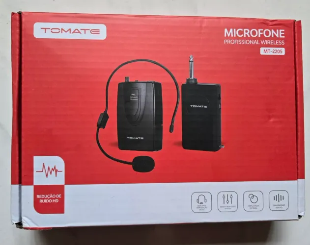 Microfone sem fio headset Tomate