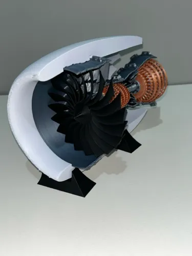 Modelo de motor de avião a jato
