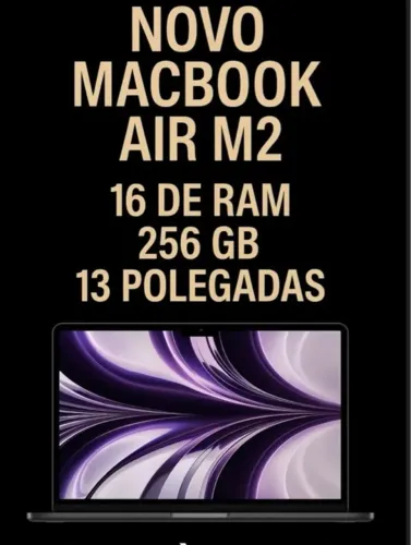 MacBook Air M2 13 polegadas 16GB RAM 256GB SSD -NOVO LOJA FÍSICA 