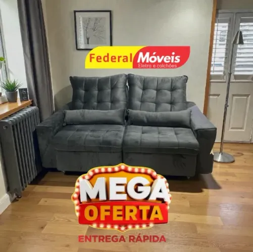 Sofá Retrátil e Reclinável D33 2,0M MAIS VENDIDO