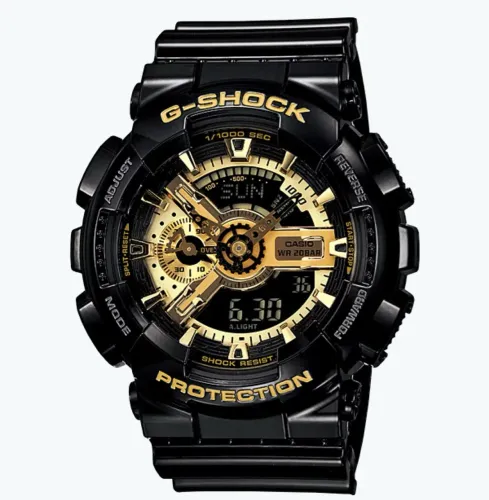 G-SHOCK PRETO COM DOURADO GA 110 GB ORIGINAL usado em excelente estado sem marcas