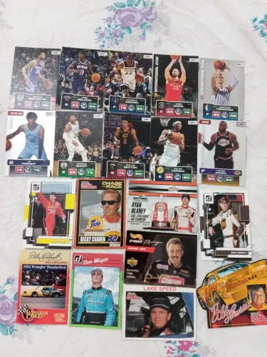 Card da NBA e da Nascar lote com 19 cards 