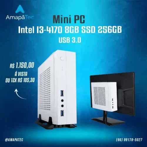 Mini Pc Intel I3 8GM SSD 256GB