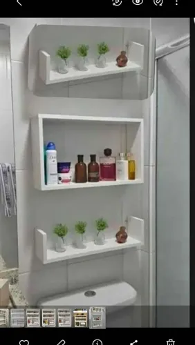Kit 3 nichos banheiro