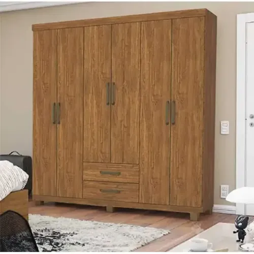Guarda Roupa Aries Casal 6 Portas 2 Gavetas