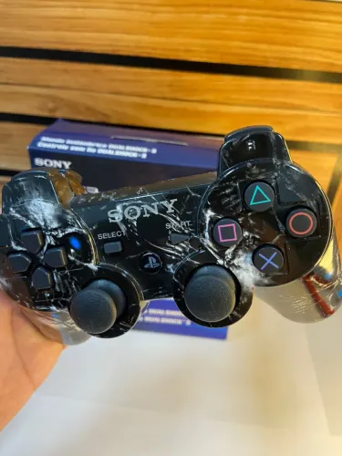 Controle Sem Fio Ps3 Death Black an2