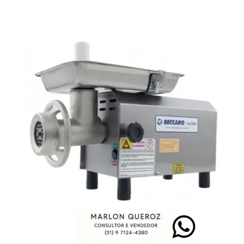 Moedor de Carne Boca 10 Inox Bivolt Beccaro