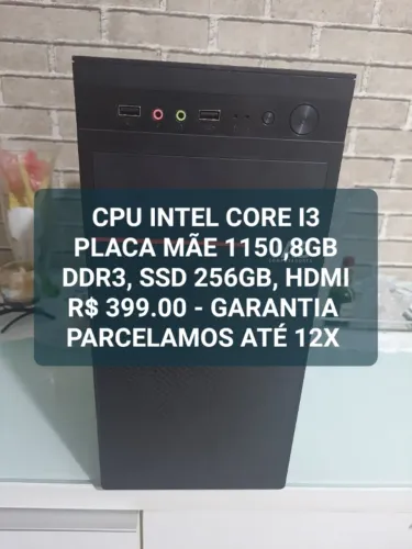 Cpu Core I3 ,8GB Ddr3,SSD 256GB - Placa Mãe 1150 - Garantia.