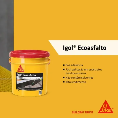Igol Ecoasfalto Sika Balde Com 18 Litros Acabamento Fosco - Entrega rápida e parcela em 10