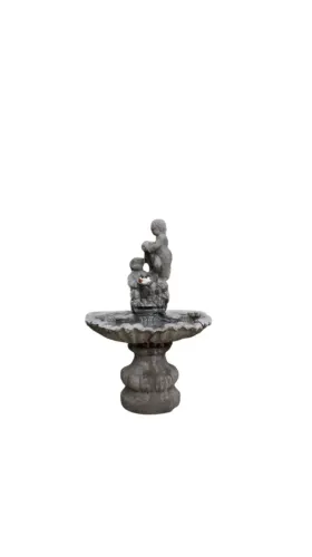 Fonte d'água de concreto em escultura