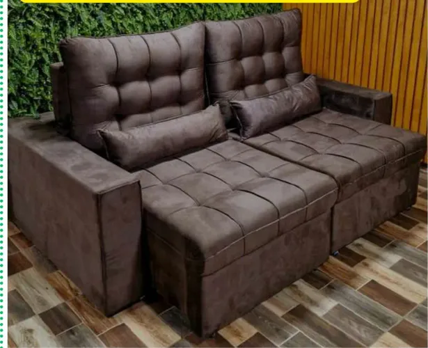 Sofá retrátil reclinável Black 2 metros