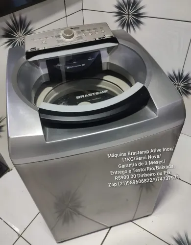 Máquina Brastemp Ative Inox/11KG/Semi Nova/Com Garantia/Entrego