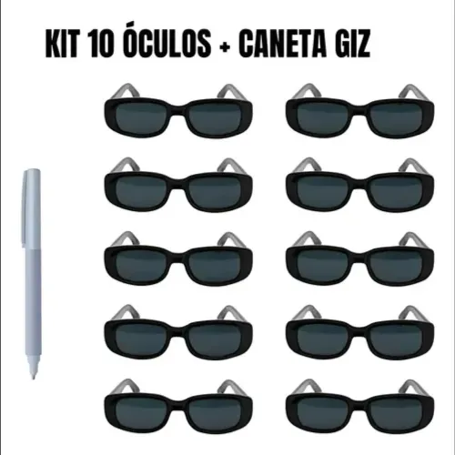 Kit com 10 óculos de festa retro