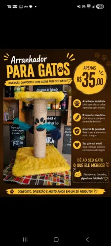 Brinquedo e arranhador para gatos