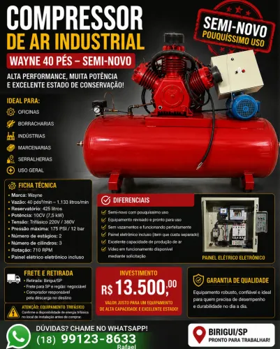 Compressor wayne 40 pés 