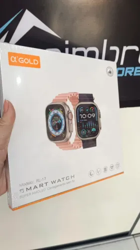 Relógio Smartwatch Gold Ultra Rl-17 Com 4 Pulseiras - Relogio Inteligente - Loja Coimbra