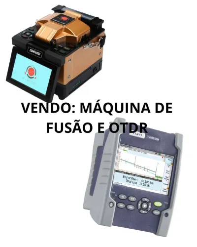 Vendo máquina de fusão e Otdr