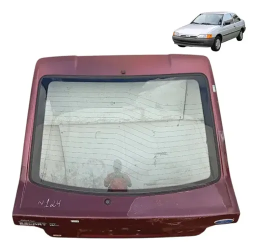 Tampa Traseira Porta Malas Ford Escort Gl 1993 1996 Vermelho