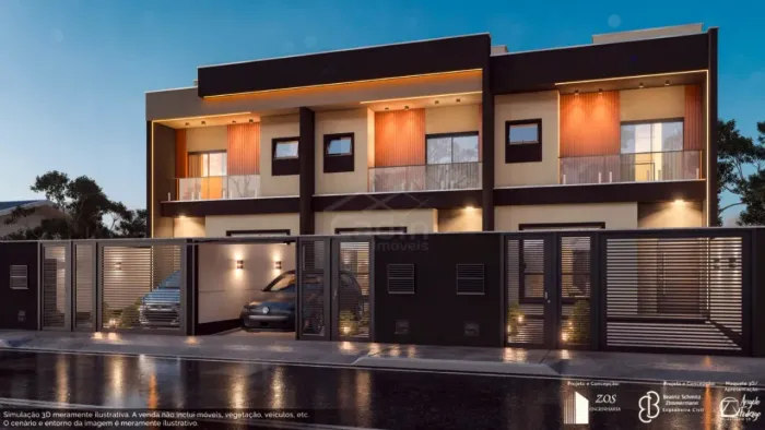 SOBRADO GEMINADO À VENDA, 02 SUÍTES, BAIRRO GRAVATÁ EM NAVEGANTES, R$ 690.000,00.