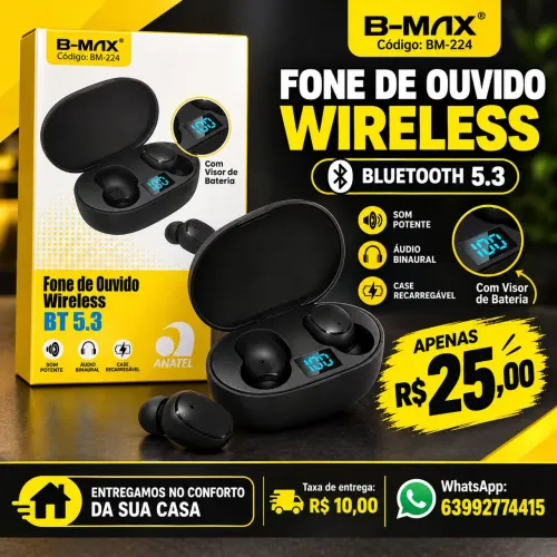 Fone ouvido bluetooth