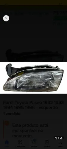 Faróis Novos Toyota Paseo 