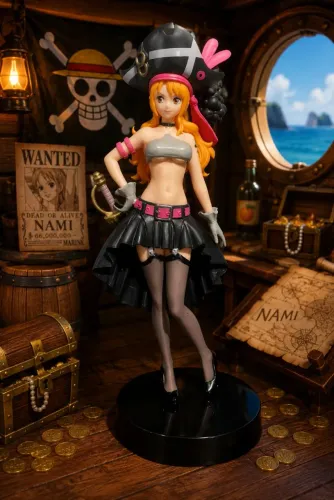 Boneca estatueta Anime One Piece Nami em Pvc