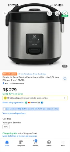 Panela de arroz e verdura