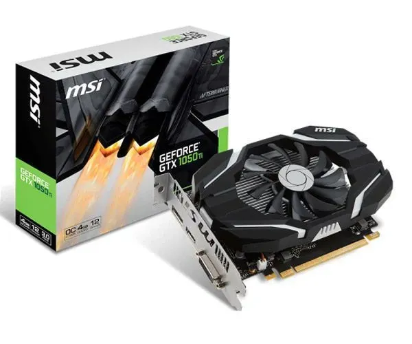 Placa de Placa de Vídeo MSI GeForce GTX 1050 Ti 4G OC GDDR5
