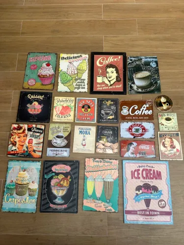 Quadros para decoração de cafeteria/sorveteria