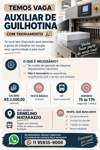 Operador Auxiliar de Guilhotina