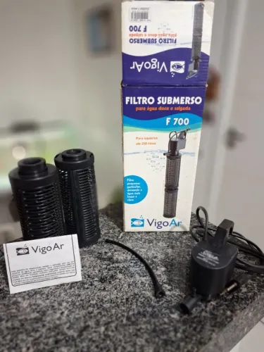 Filtro Submerso VigoAr F700 para Aquário (Até 200L) - Completo na Caixa