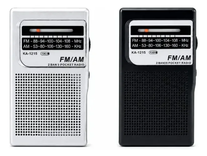 Rádio Recarregável Am Fm Pilha Portátil Pai Vô Prático Bolso