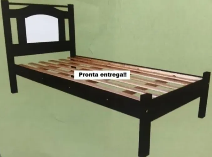 Cama solteiro madeira, entrego