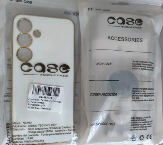 Lote 013 Capa Ultrafina para Samsung com Suporte para Astronauta Branco S24 Case