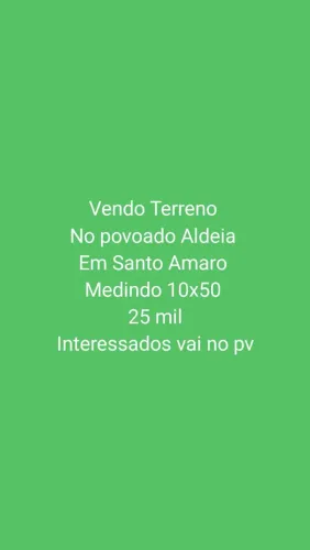 Vendo terreno na aldeia, próximo ao jatobá e santo Amaro das brotas.