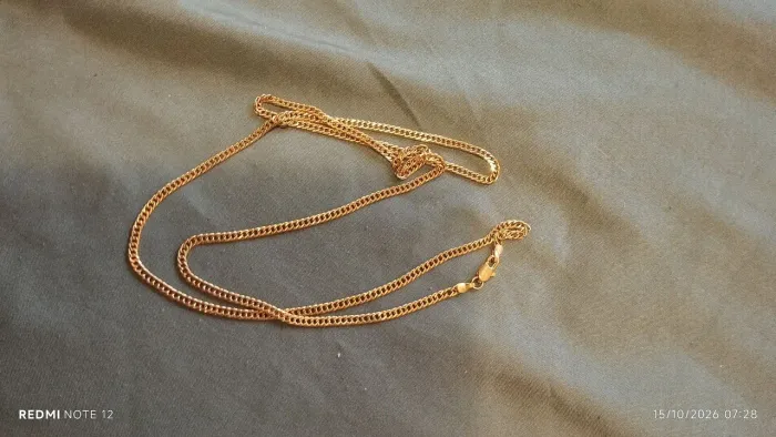 Corrente tipo Rommanel 70 cm banhado a ouro