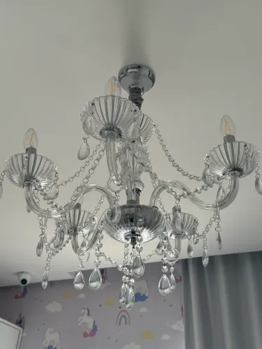 Lustre de cristal - 5 lâmpadas