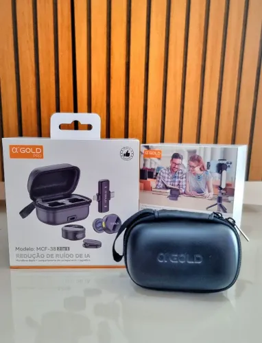 Promoção - Microfone Lapela Duplo Magnético A'Gold