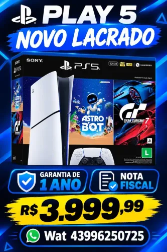 Play 5 novo lacrado com garantia de 1 ano