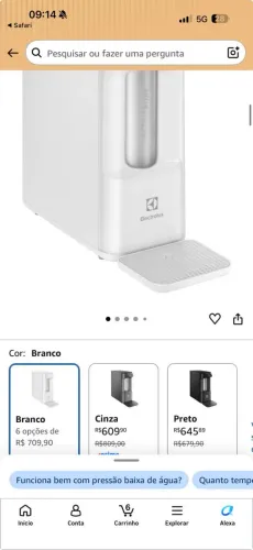 Filtro Electrolux acqua pure branco