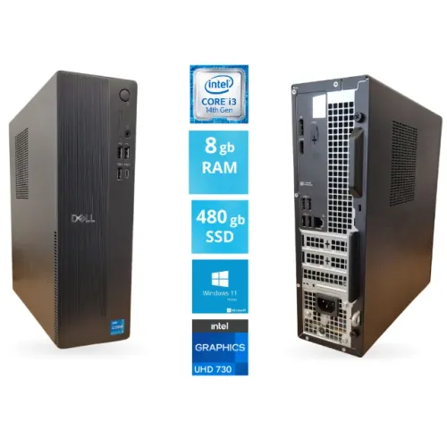 Computador Dell Slim ECS 1250 Core i3 14ª Geração 14100 3.50 Ghz Placa de Vídeo 128 Intel 