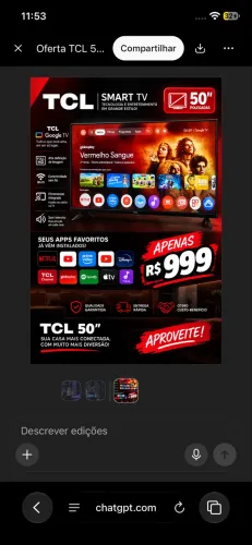 Tv smart 50 polegadas