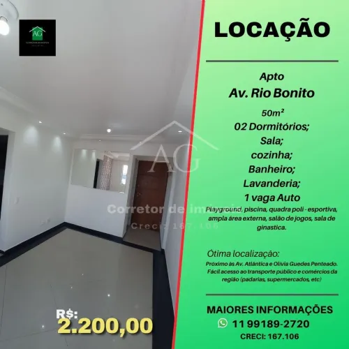 Apartamento para locação, Veleiros, SAO PAULO - SP