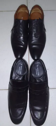 Sapato Social Couro Preto 37/38