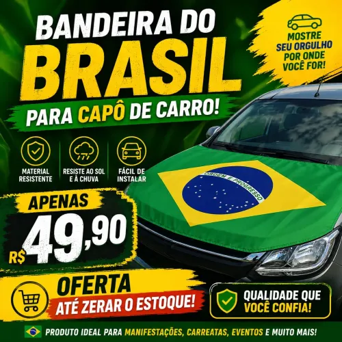 Bandeira do Brasil para Carro