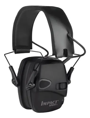 abafador eletrônico howard leight impact sport preto + case