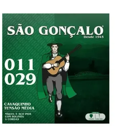 Encordoamento São Gonçalo Cavaco com Palheta e Corda Extra - Natal