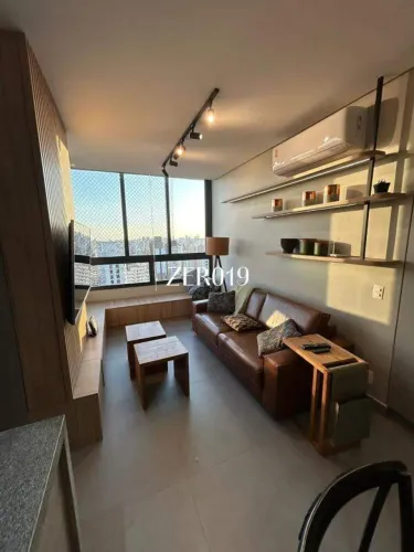 Apartamento para alugar no Condomínio Hub Cambuí em Campinas | 1 Dormitório | Mobiliado