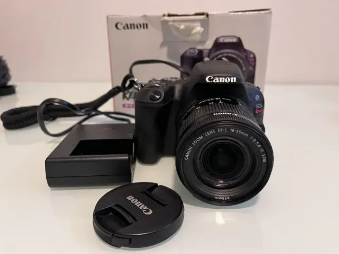 Canon EOS Rebel SL2 + 18-55mm + caixa original ? excelente estado